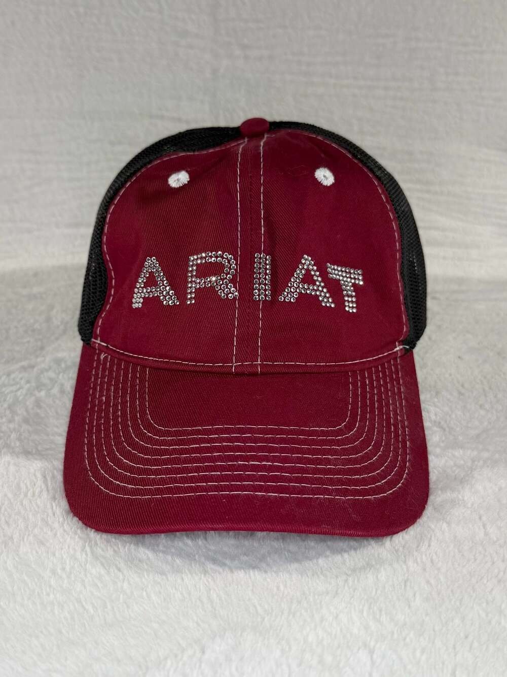 Ariat Rhinestone Logo Mesh Back Trucker Hat One Size